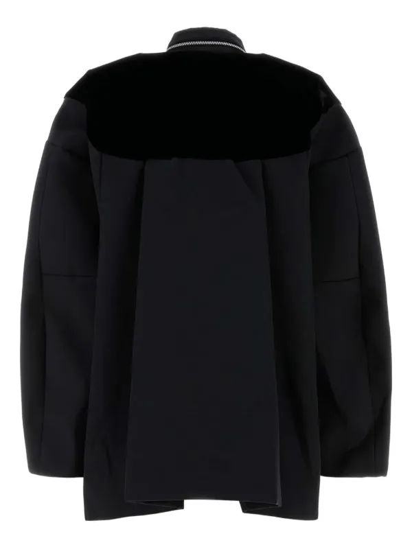 Sacai Grosgrain Jacket | Black | FARFETCH UK