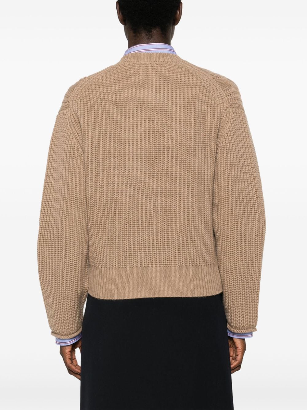 Shop Allude Cable-knit Cardigan In Neutrals