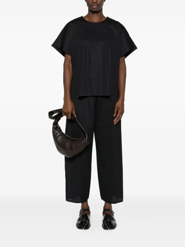 アウトレット福袋 ストライプ Miyake Issey Please Pleats パンツ ブラック | パンツ