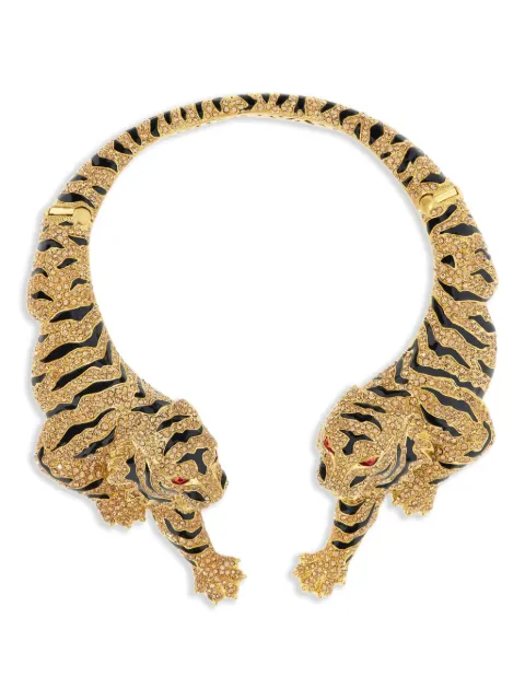 Roberto Cavalli collar con motivo de tigre