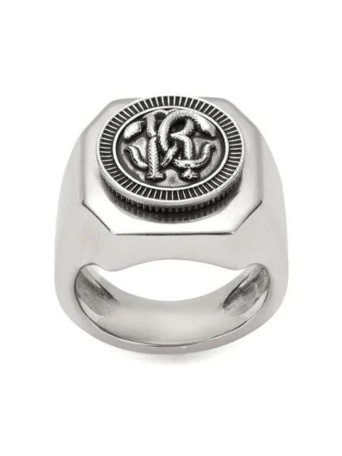 Roberto Cavalli anillo de sello en relieve