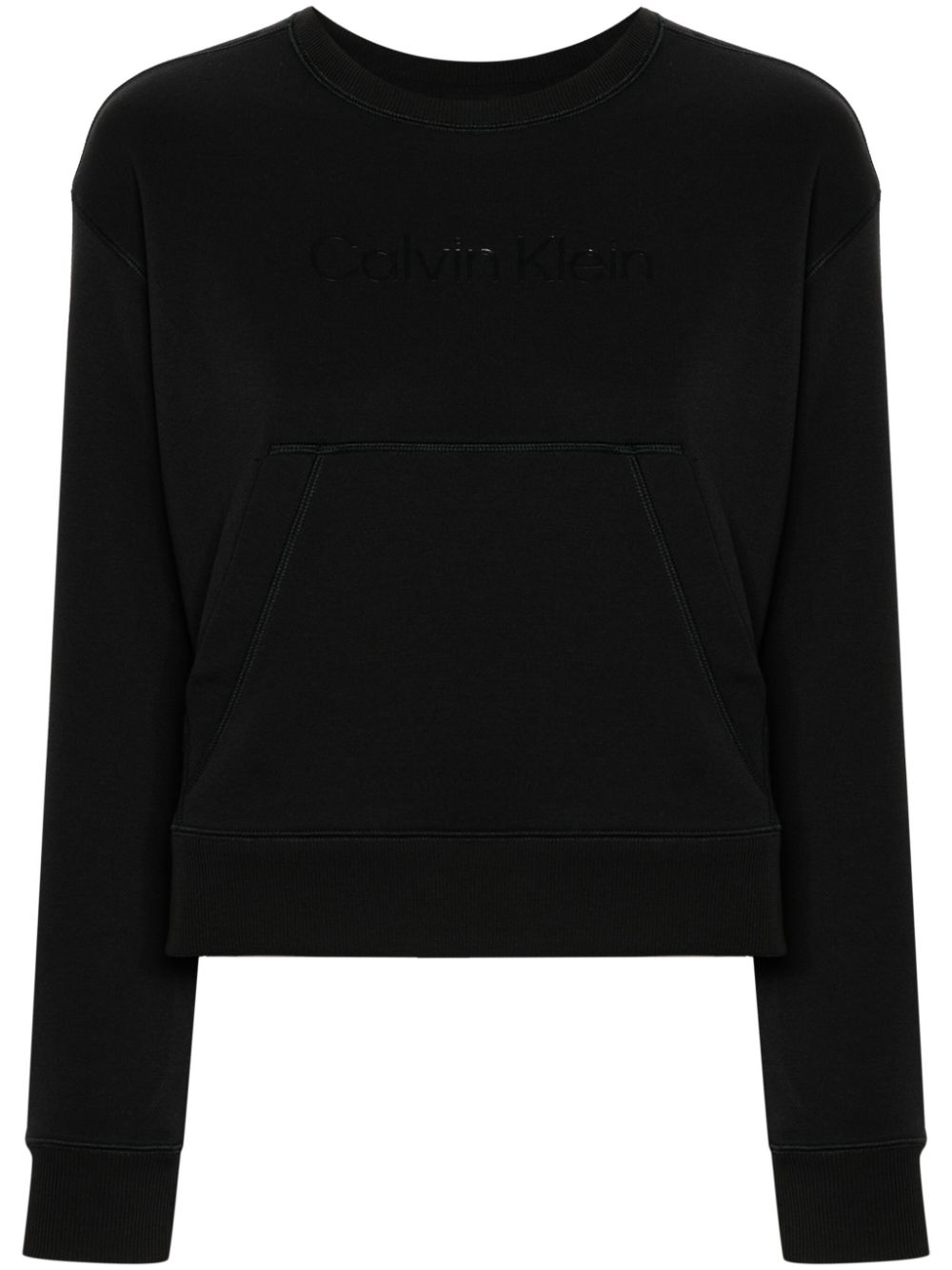 Calvin Klein logo-appliqué sweatshirt – Black