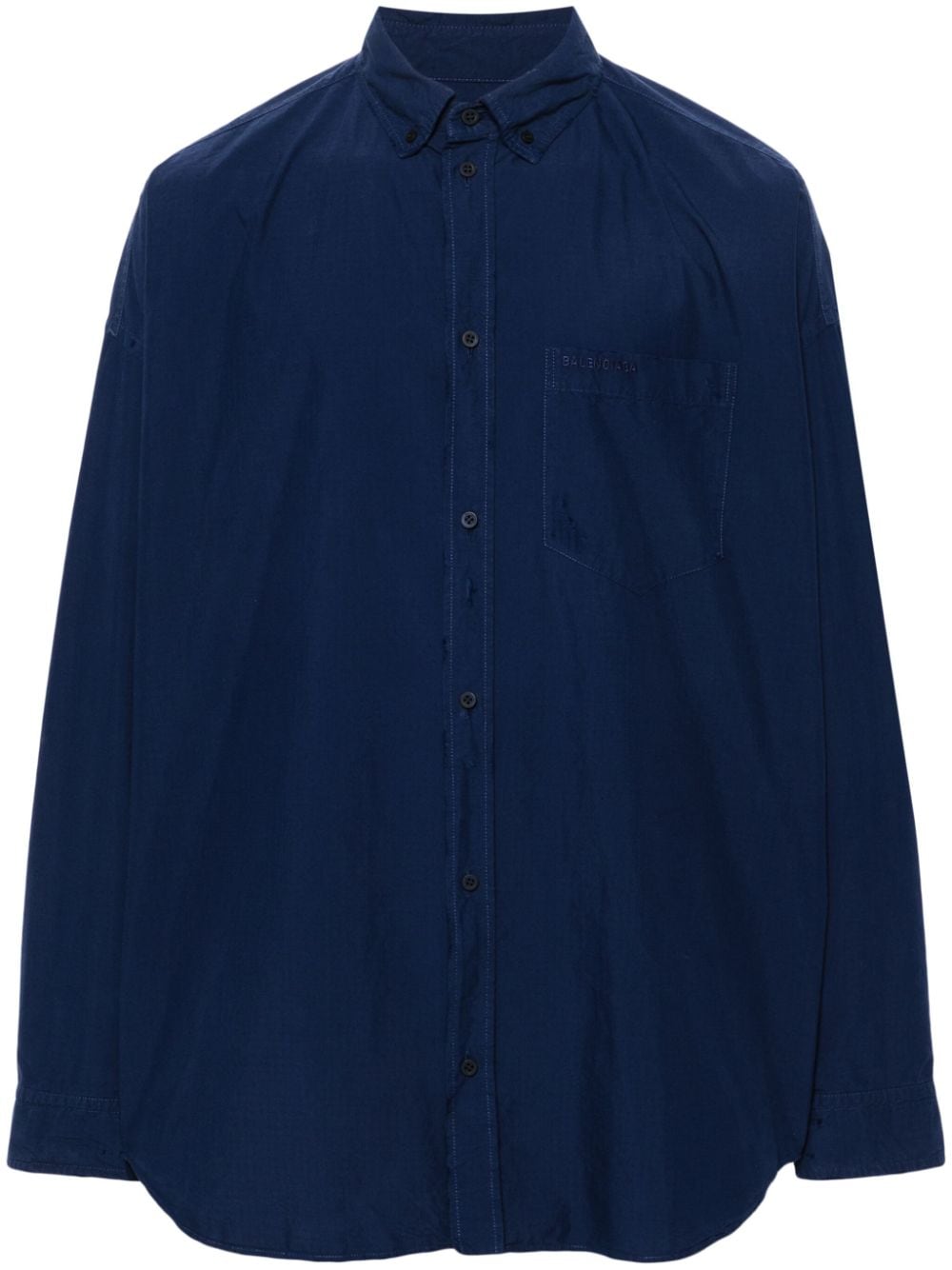 Shop Balenciaga Cocoon Shirt In Blue