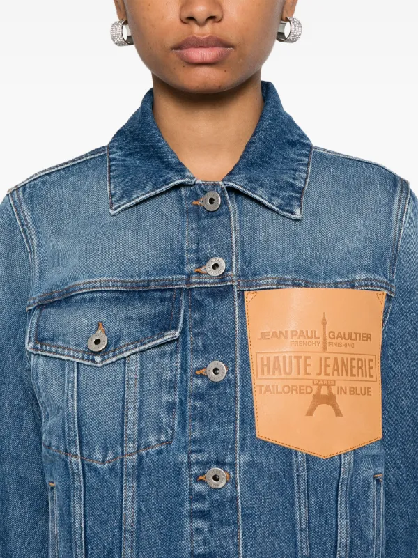 Jean Paul Gaultier logo-debossed Jacket | Blue | FARFETCH AO