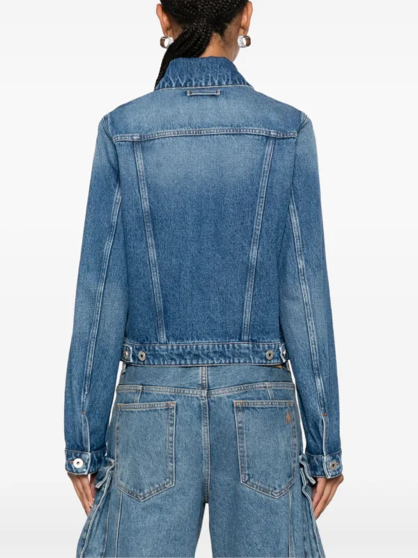 Jean Paul Gaultier logo-debossed Jacket | Blue | FARFETCH AO