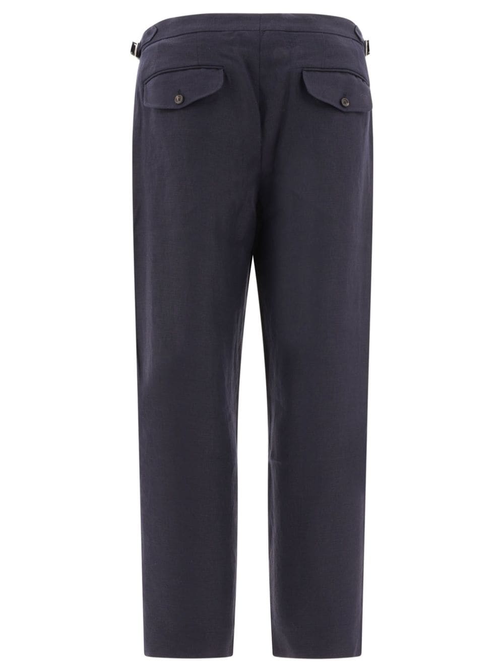 BODE linen straight-leg trousers - Blauw