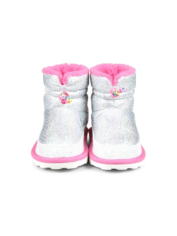 Girls silver snow boots best sale