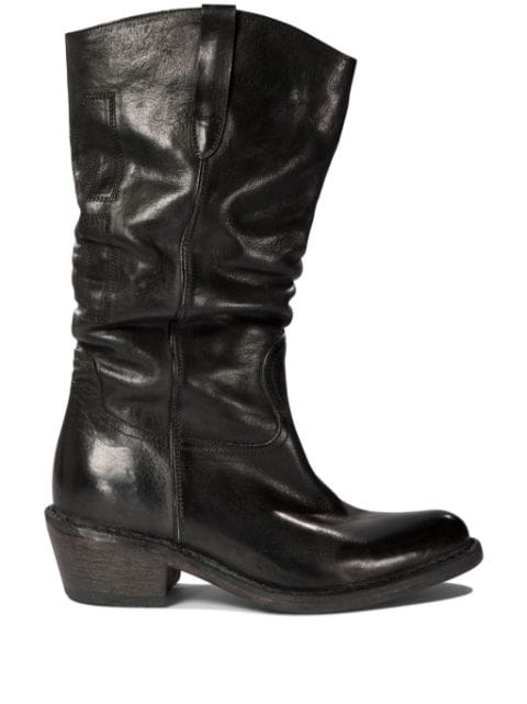 Moma Cowboy distressed leather boots