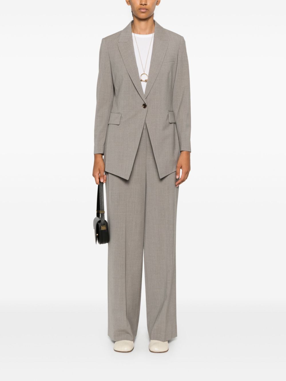 Shop Theory Mélange Trousers In Grey