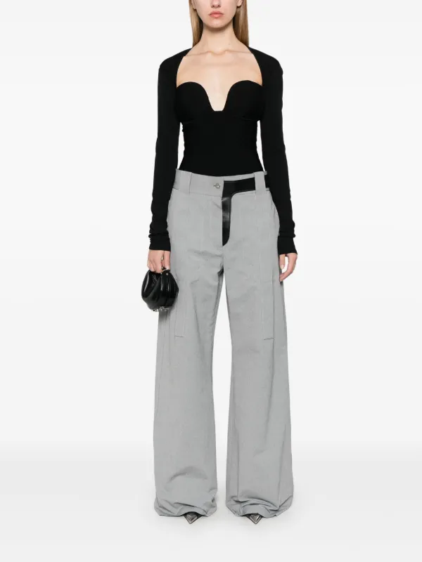 Tシャツ・カットソー Nensi Dojaka FW24 'Bustier' top (NDAW24KT061 BLACK) Nensi Dojaka bustier-style Top | Black | FARFETCH