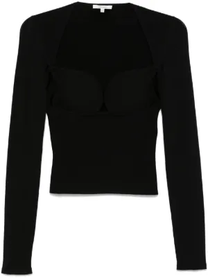 Tシャツ・カットソー Nensi Dojaka FW24 'Bustier' top (NDAW24KT061 BLACK) Nensi Dojaka Spring 2024 Ready-to-Wear Collection | Vogue