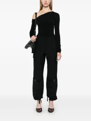 【関税込み】Nensi Dojaka ブラック クロップド フレアパンツ Cropped flared capri pants in black - Nensi Dojaka | Mytheresa