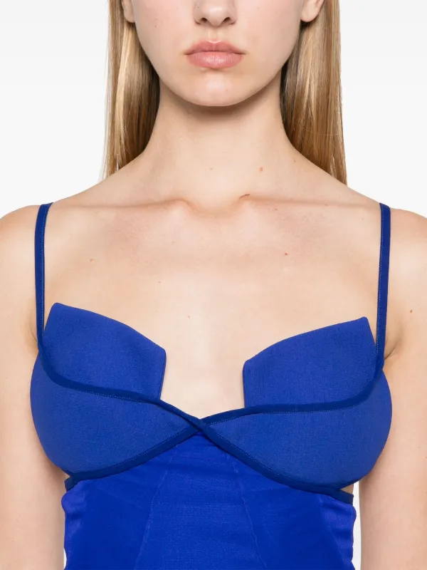 Nensi Dojaka Silk Mini Dress | Blue | FARFETCH