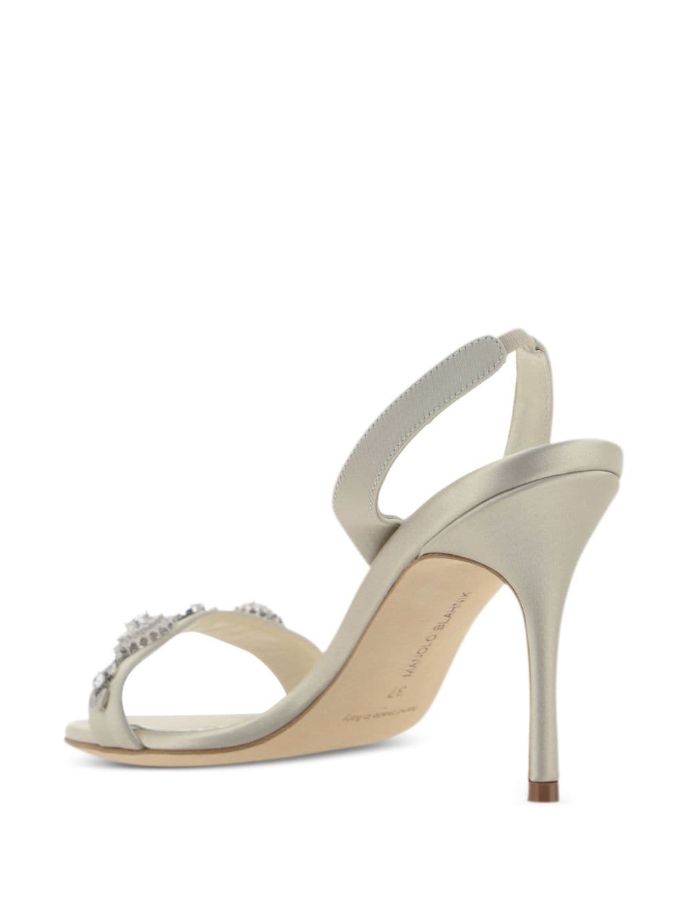 Manolo Blahnik Lamisan Fabio 90 mm sandalen Beige