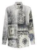 Roberto Cavalli bandana-print shirt - Blue