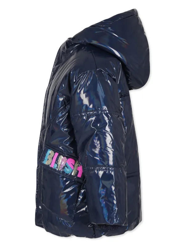 Billieblush Doudoune à Logo Brodé Bleu FARFETCH TN