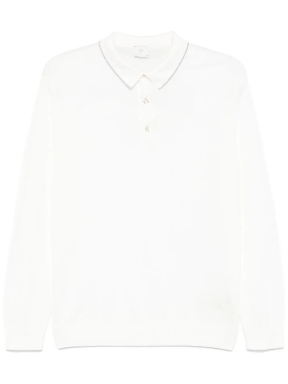 Eleventy playera tipo polo de tejido fino | blanco | Image 1