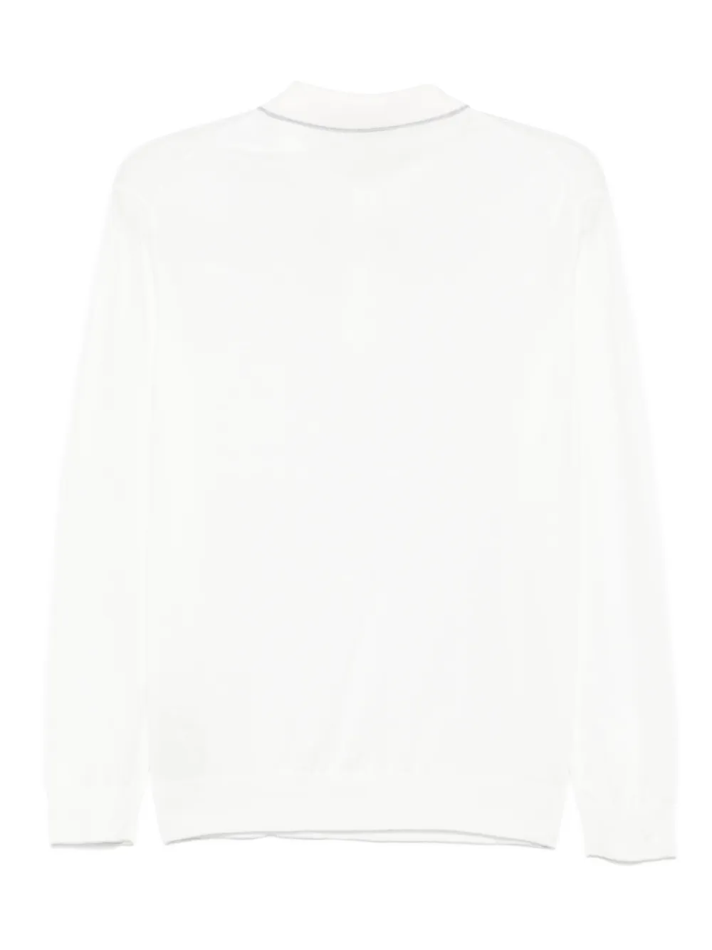 Eleventy Fijngebreid poloshirt - Wit