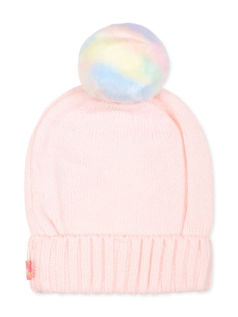 Billieblush pompom-detail beanie - Roze