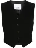 Erika Cavallini single-breasted cropped waistcoat - Black