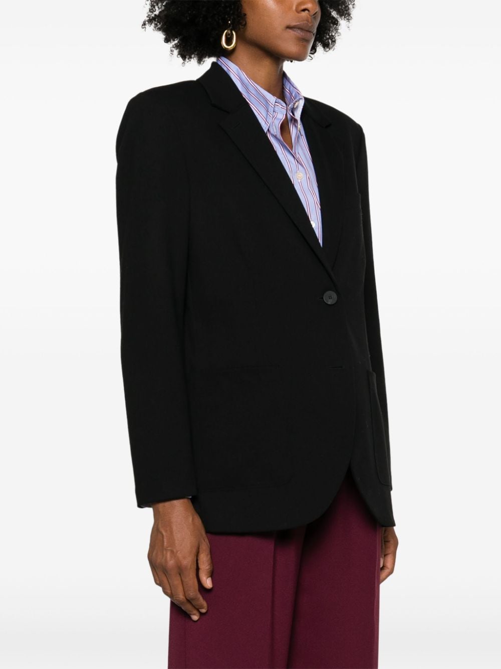 Shop Harris Wharf London Travel Blazer In Black