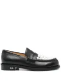 MACH & MACH logo-plaque loafers - Black