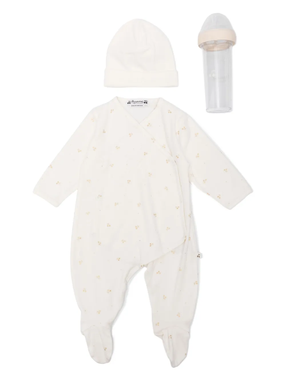 Bonpoint Floral Babygrow Set In White