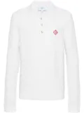 Casablanca Column stitch polo shirt - White