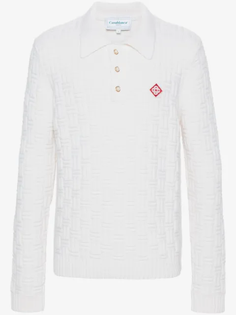 Casablanca Column stitch polo shirt