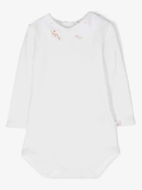 Bonpoint embroidered cotton romper