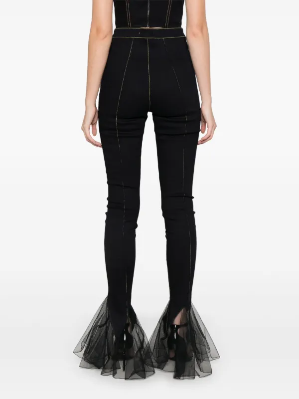 パンツ NENSI DOJAKA Women Straight Pants NDSS25TRS071 BLACK Nensi Dojaka Cropped Flared Trousers | Black | FARFETCH