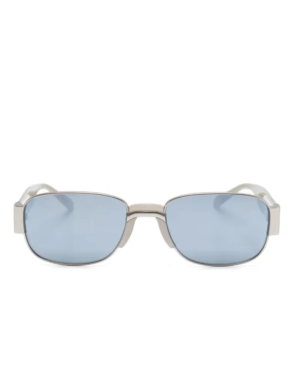 Linda Farrow Rectangle-frame Sunglasses in Silver