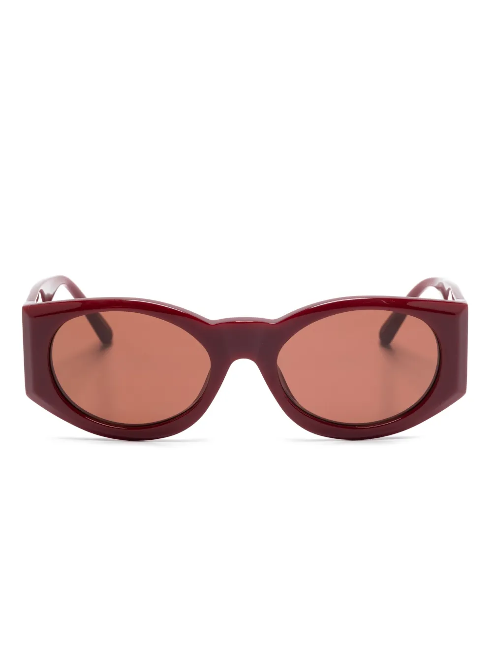 Linda Farrow x Magda Butrym rectangle-frame sunglasses - Red