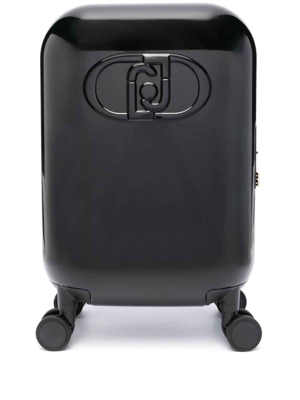 Shop Liu •jo Logo-embossed Suitcase In Schwarz