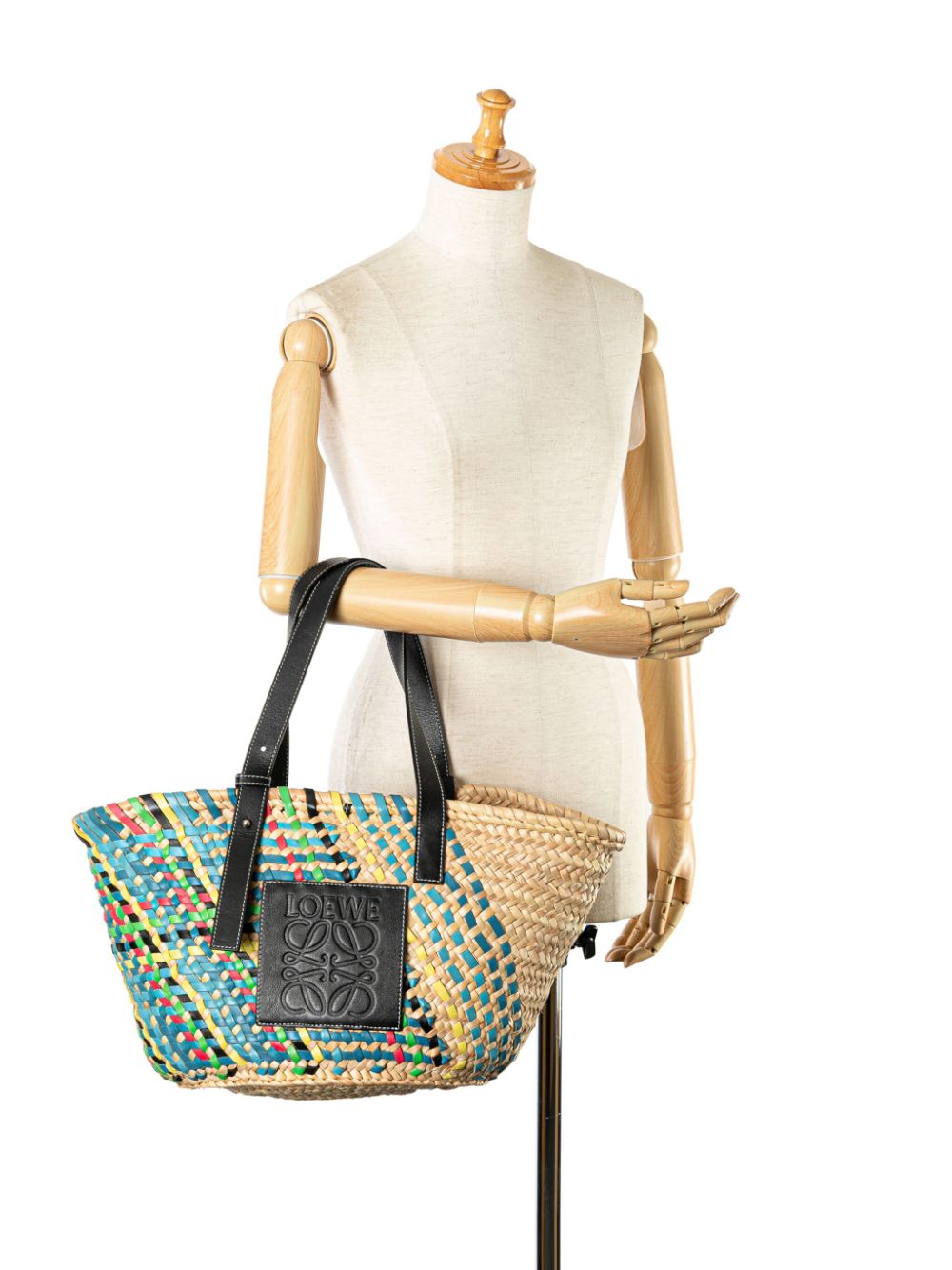 Loewe 2021-2023 Multicolor Raffia Basket tote bag Women