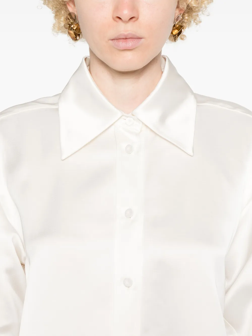 Jil Sander Geplooid overhemd Wit