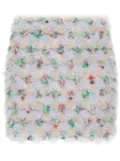 Blumarine bouclé mini skirt - Neutrals