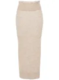 Blumarine brushed maxi skirt - Neutrals