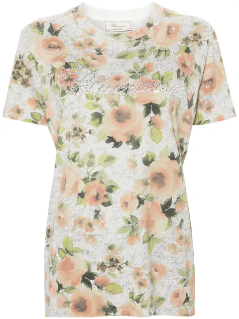 Blumarine rose-print jersey T-shirt