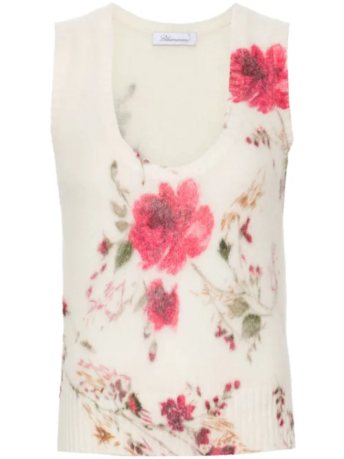 Débardeur à fleurs - Blumarine - Modalova
