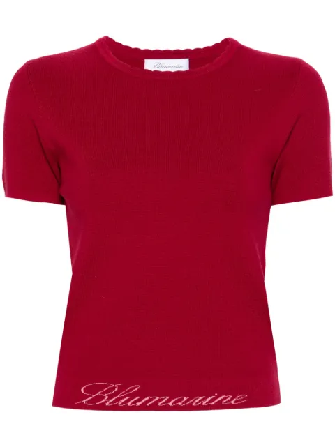 Blumarine logo-jacquard T-shirt