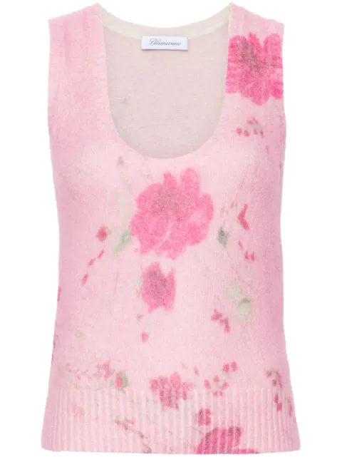 Blumarine roses-print tank top