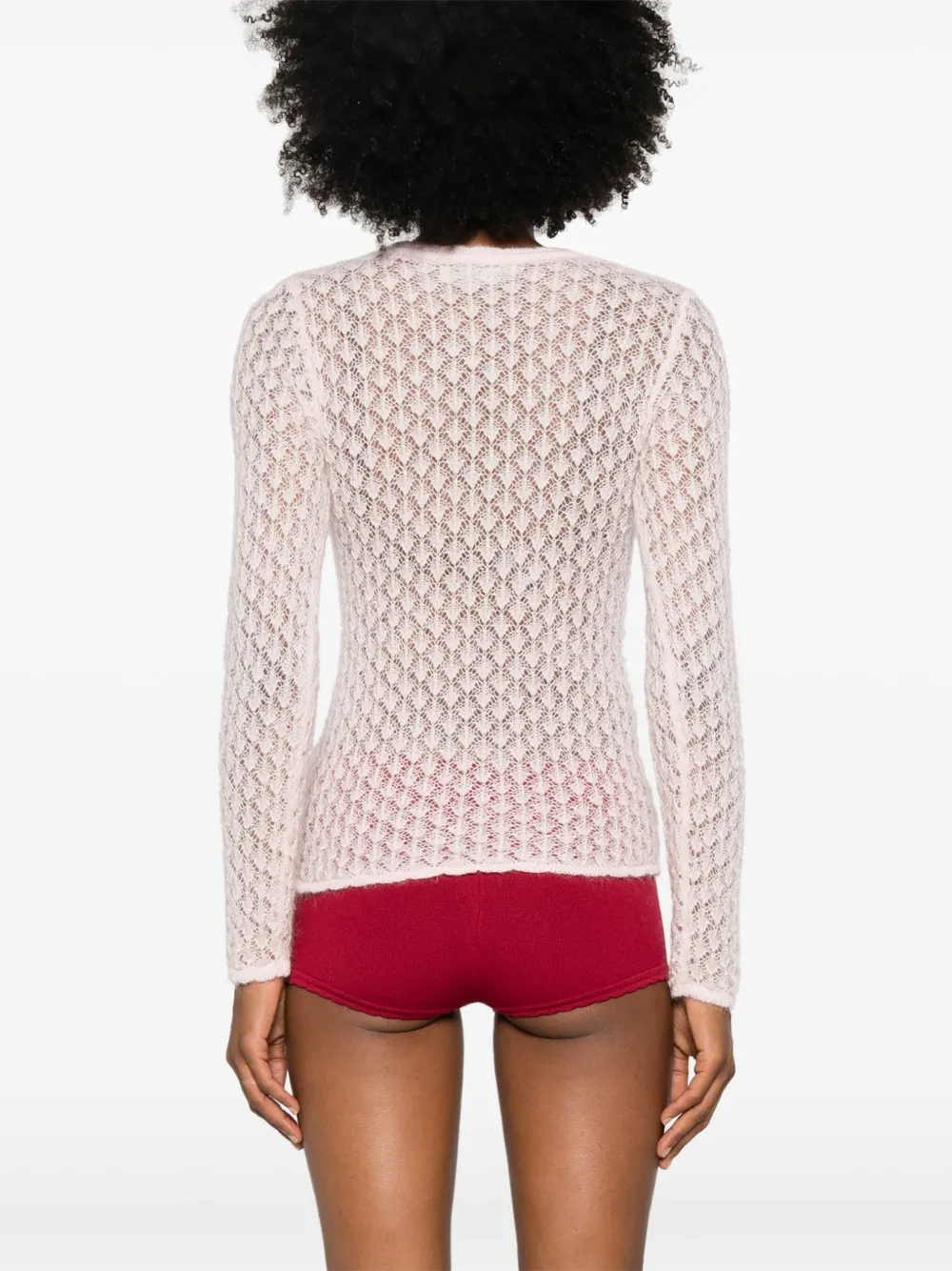 Blumarine Top met veren detail Roze