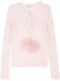 Blumarine feather-detail top - Pink