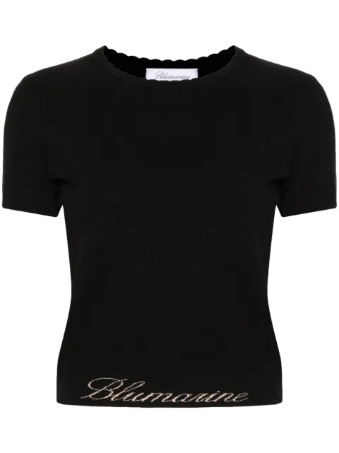 Blumarine logo-jacquard T-shirt