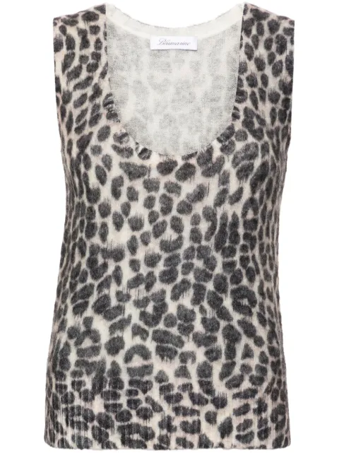 Blumarine leopard-print tank top
