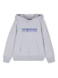 The North Face Kids logo-print cotton hoodie - Grey