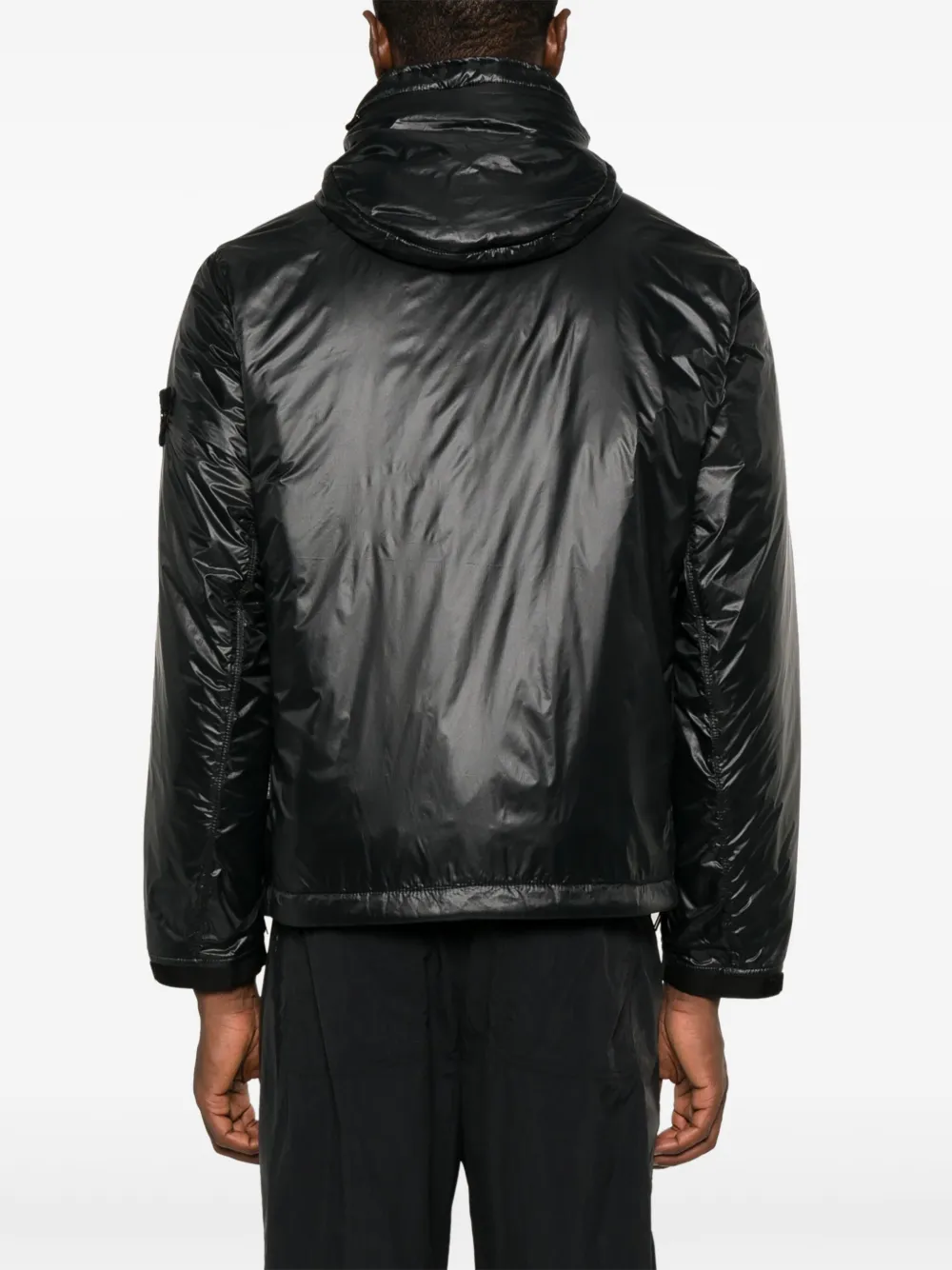 Stone Island Gewatteerd jack met capuchon Zwart