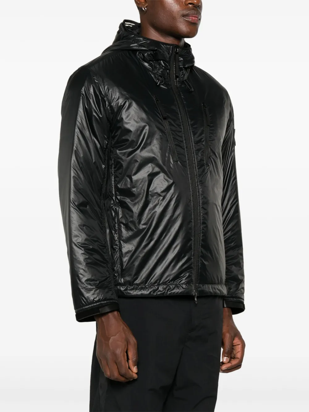 Stone Island Gewatteerd jack met capuchon Zwart