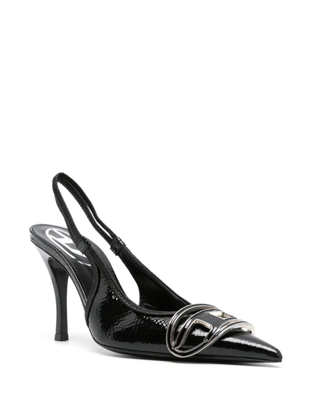 Diesel 95 mm Décoletté slingback pumps - Zwart